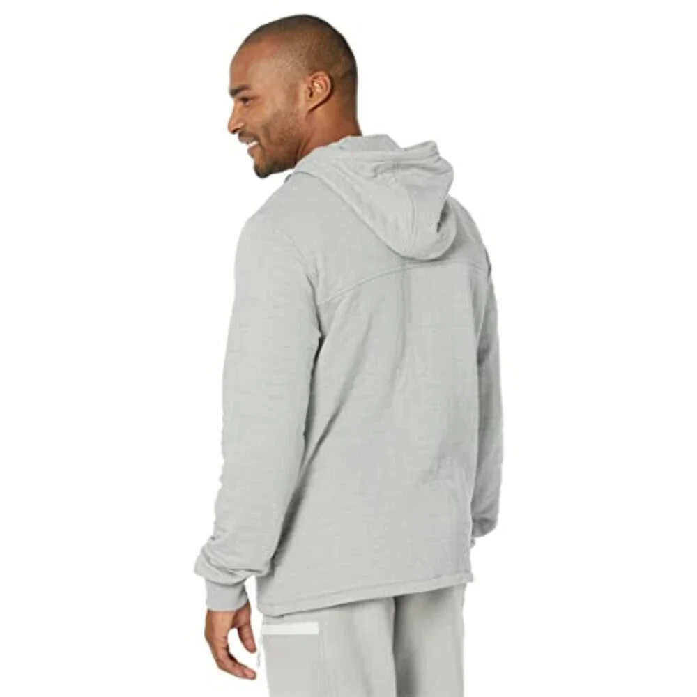 The North Face Longs Peak Quilted Hoodie Men's M Heather Gray Full Zip GBO2817